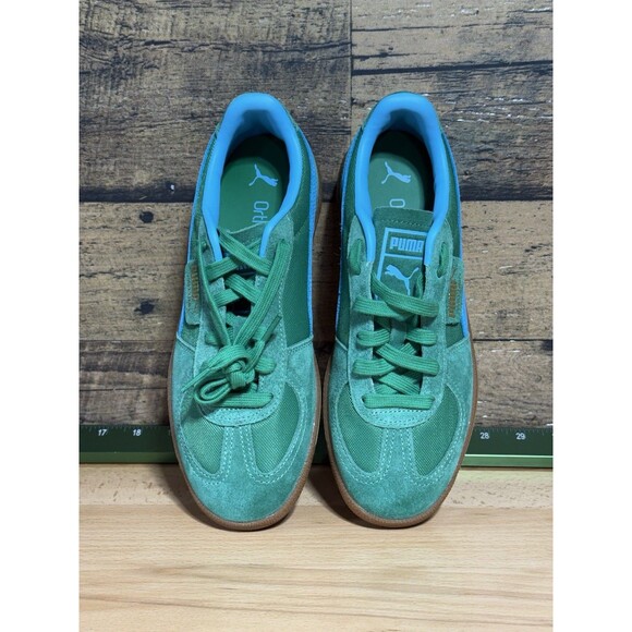 ?NEW-PUMA Palermo Vintage Update Lace Up  Mens Green Sneakers Casual Shoes 6 main image 5